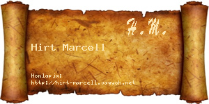 Hirt Marcell névjegykártya